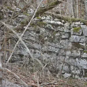 Plan di Tiviei mulattiera per malga Pramaggiore vecchi muretti a secco a sostegno