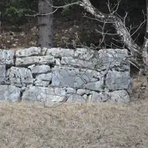 Plan di Tiviei muretti a secco lungo il l pendio